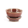 Kendo bowl and sacuer, color rust